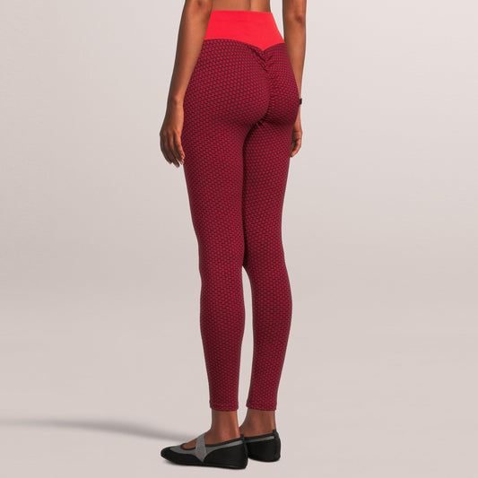 BubbleLuxe Sculpt Leggings - Red