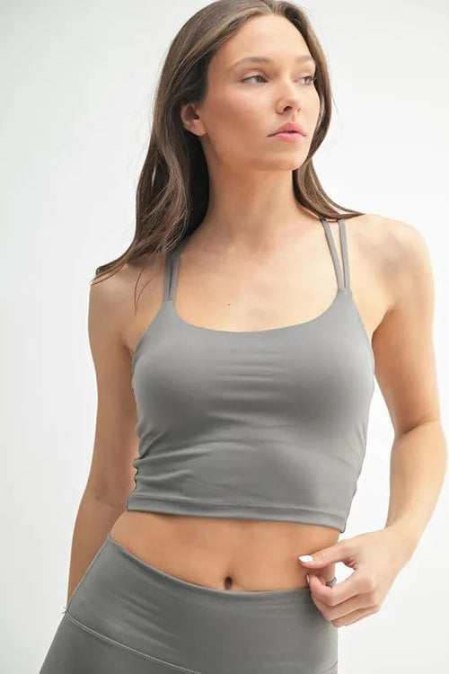 CoreFlow Crisscross Bra - Gray